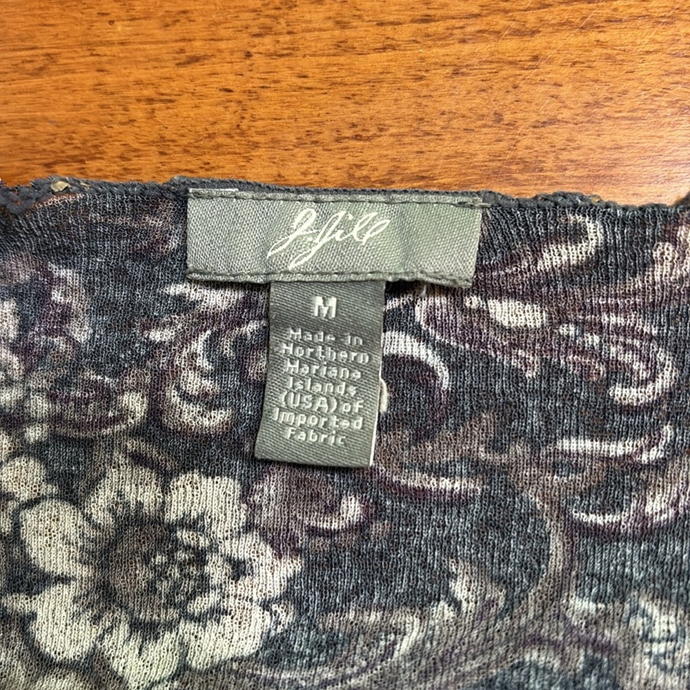 J Jill Women’s Top, Crossover Front, Mesh Surplice, Medium - Picture 5 of 6
